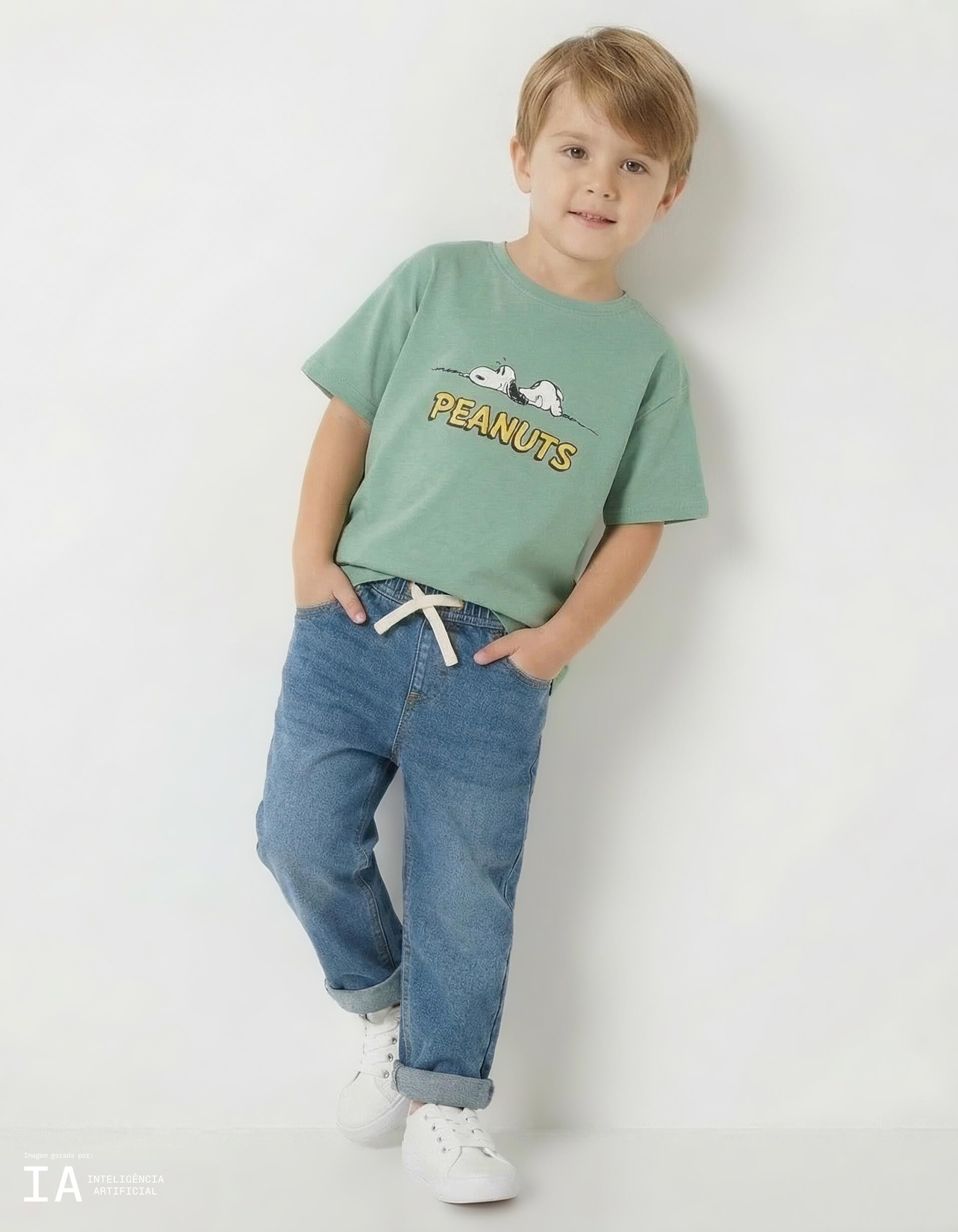 Comprar Online T-shirt 'Snoopy', Menino, Verde Claro