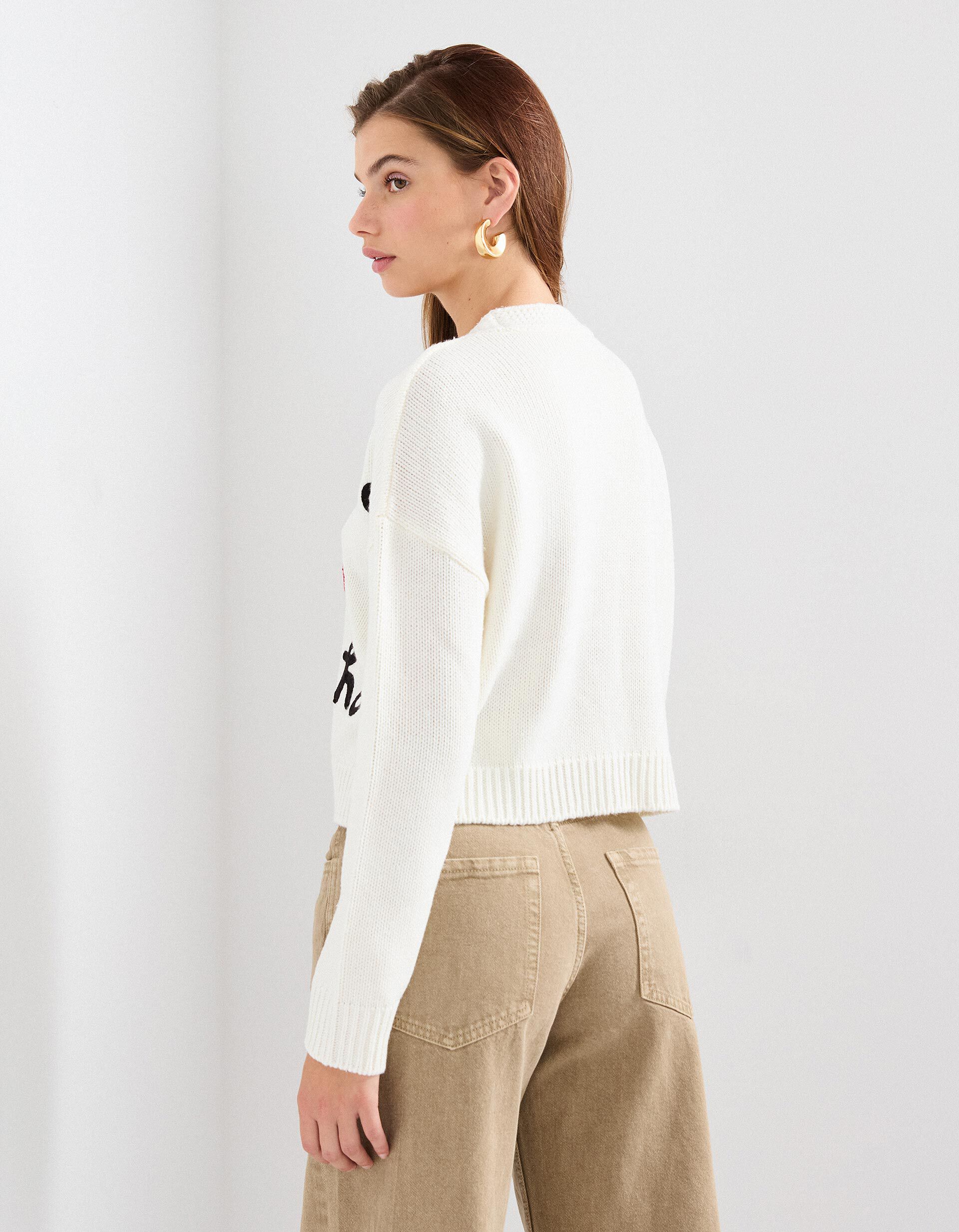 Comprar Online Casaco Natal de Malha, Mulher, Bege Claro