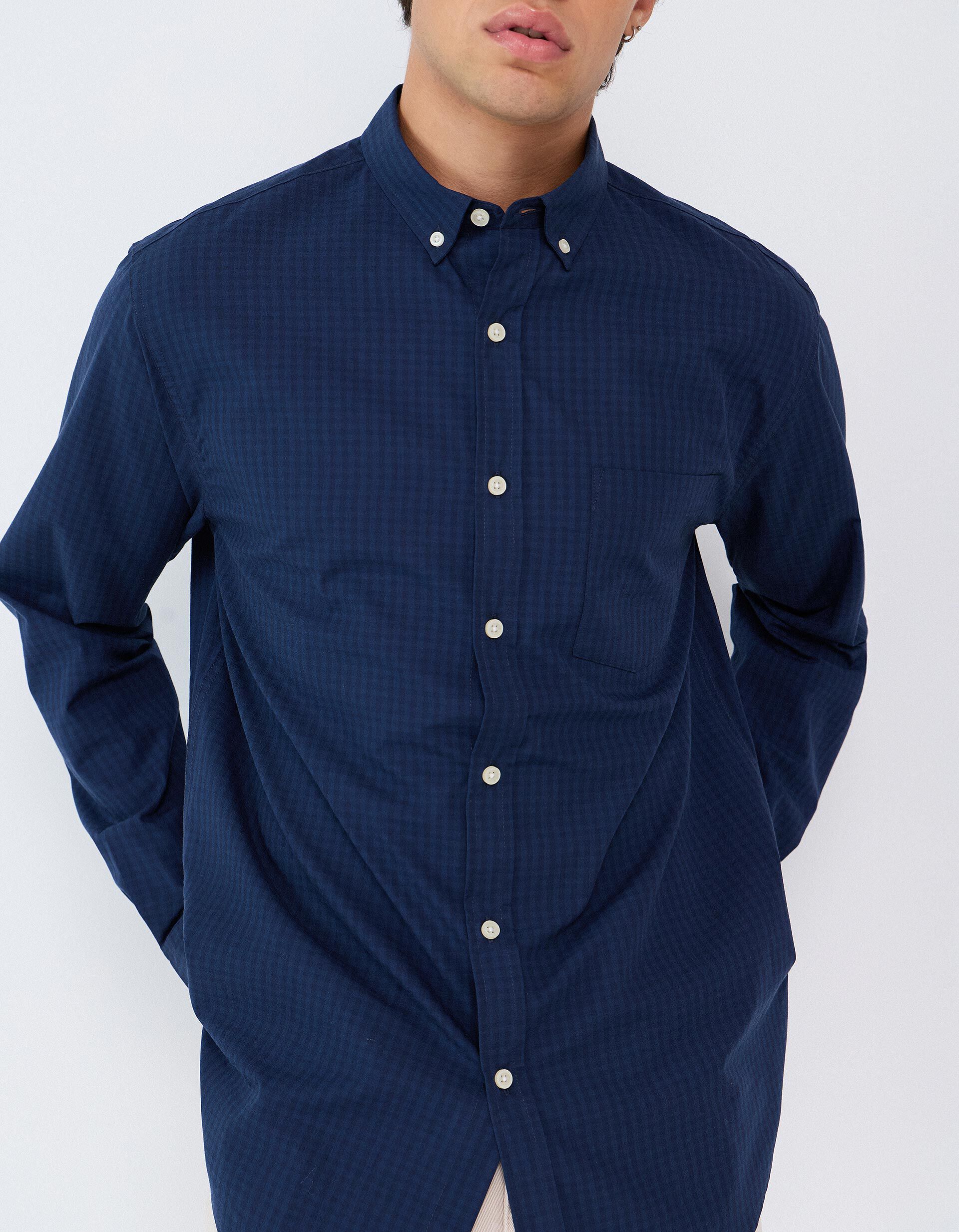 Comprar Online Camisa De Popelina, Homem, Azul Escuro