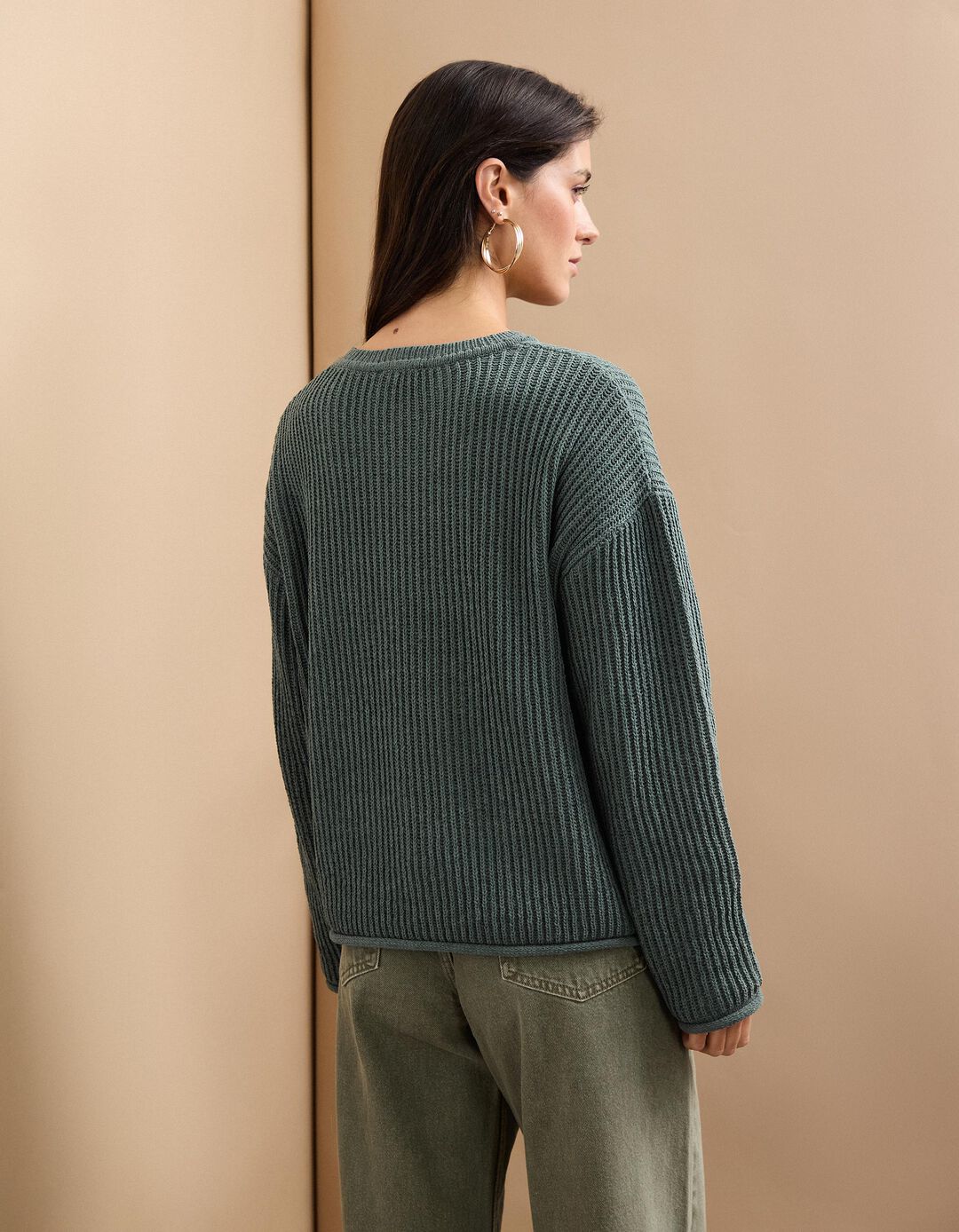 Camisola, Mulher, Verde Escuro