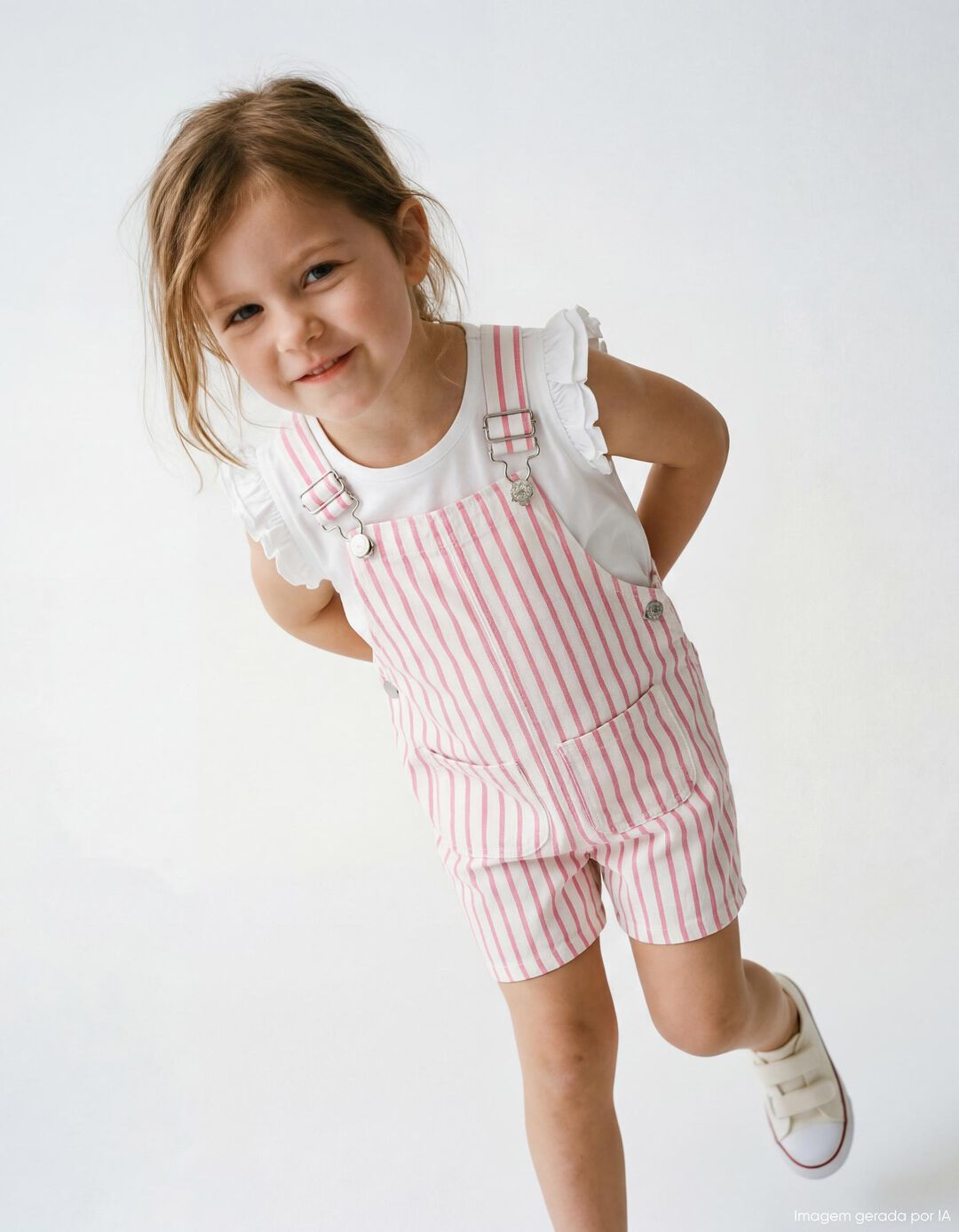 Jardineiras Cal&ccedil;&atilde;o, Menina, Rosa