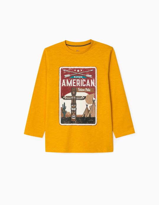 Long Sleeve T-Shirt for Boys 'Totem Pole', Yellow