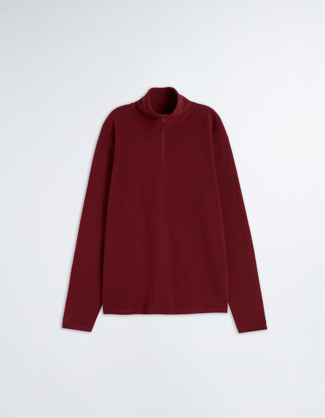 Polar Sweatshirt with Zip, Men, Dark Red