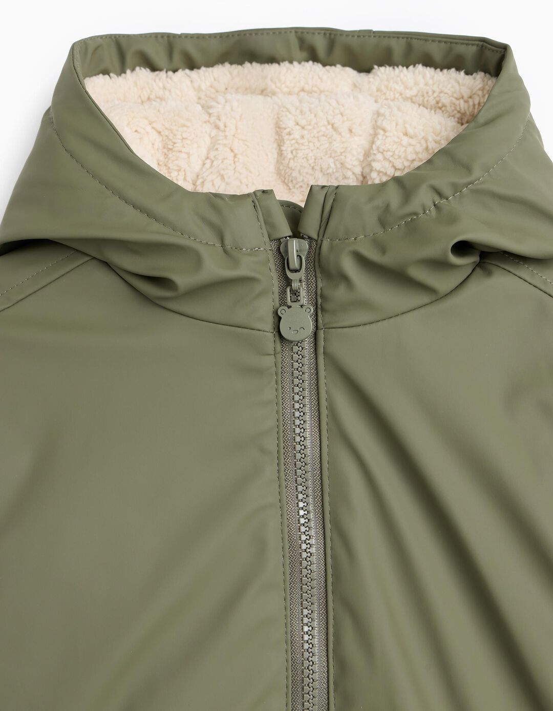 Parka Com Forro Sherpa, Menino, Verde Escuro