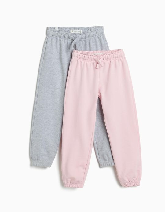Comprar Online Pack 2 Joggers de Felpa, Menina, Rosa Claro