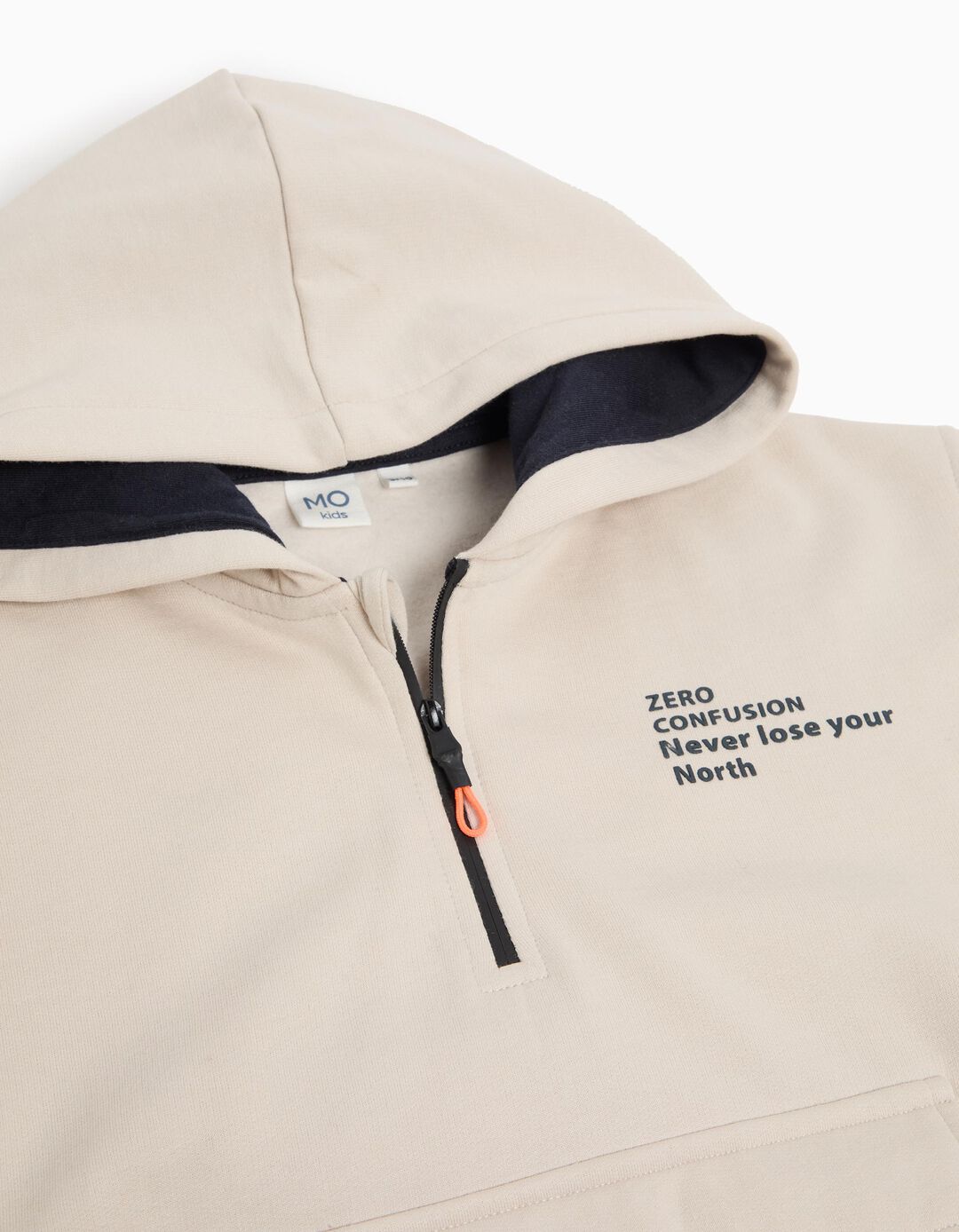 Sweatshirt de Felpa Capuz, Menino, Bege Claro
