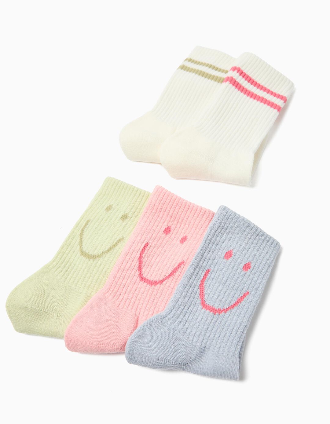 Pack 5 Pares de Meias, Menina, Multicor