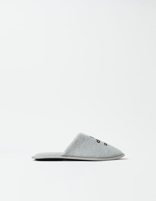 Comprar Online Chinelos de Quarto Estampado, Homem, Cinzento Claro