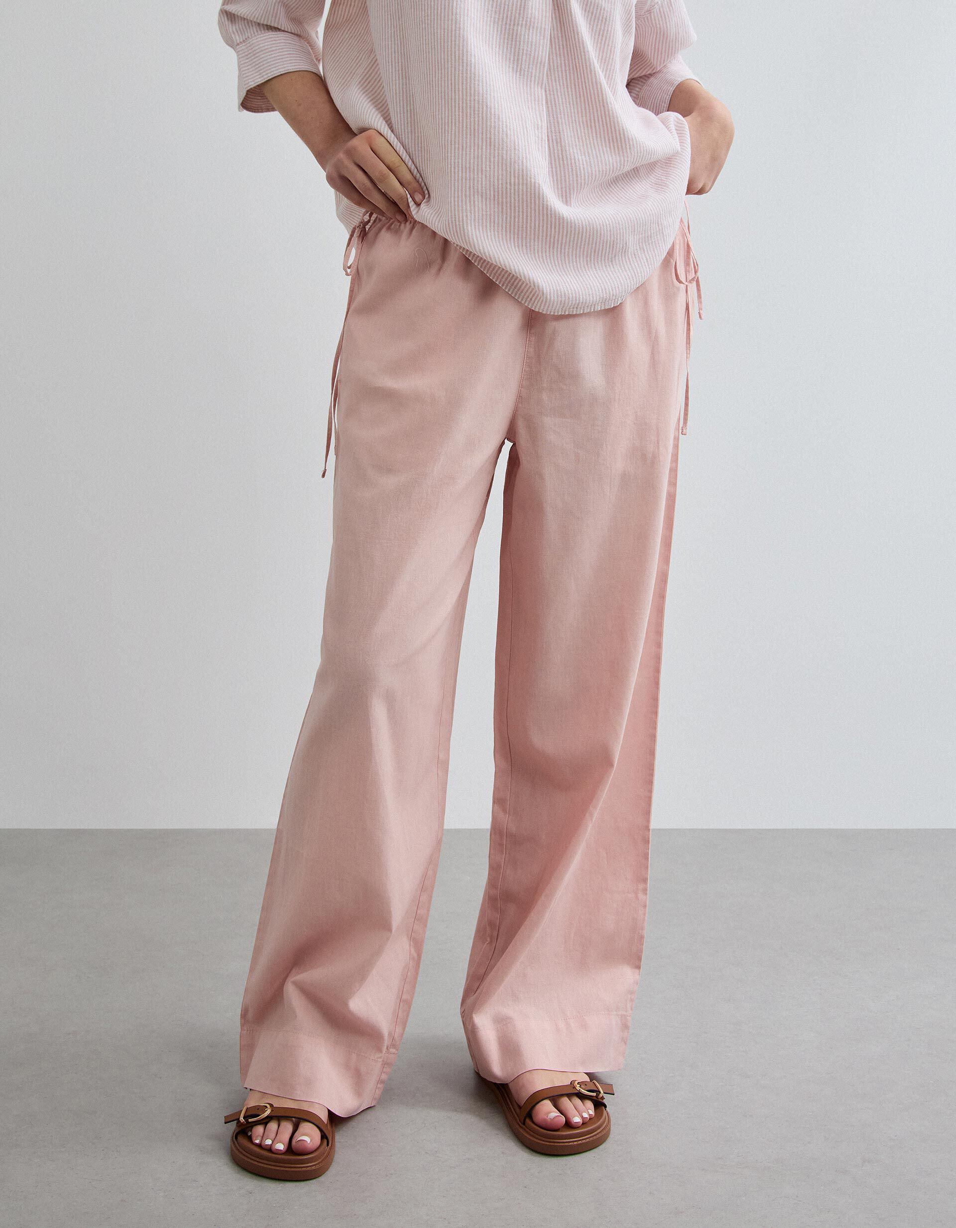 Comprar Online Cal&ccedil;as com Linho, Mulher, Rosa