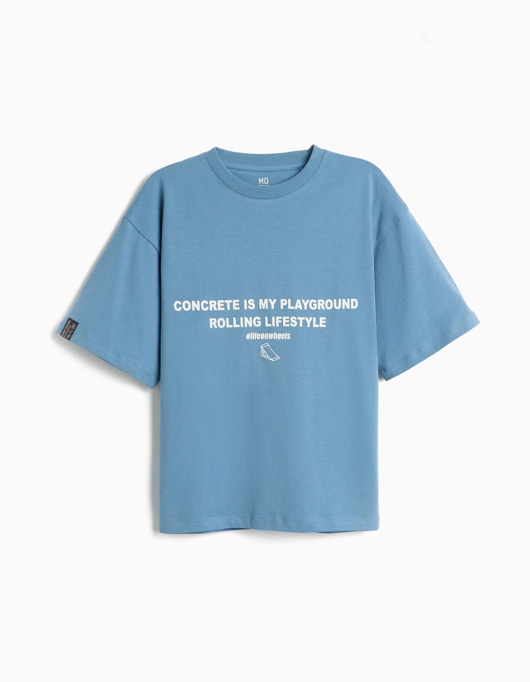 T-shirt Estampada, Menino, Azul