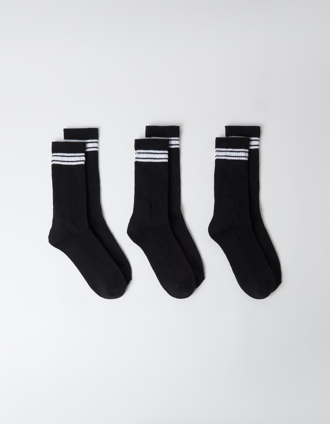 Pack 3 Meias Desportivas, Homem, Preto