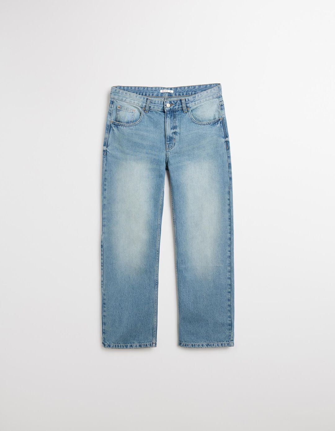 Calças de Ganga 'Relaxed Fit', Mulher, Azul 