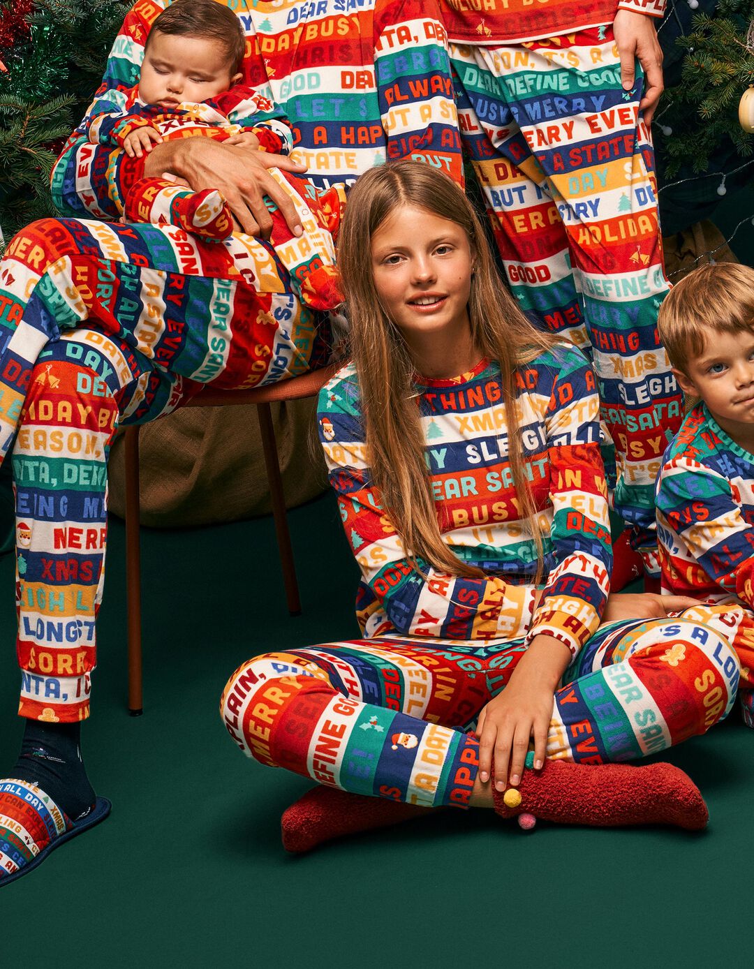 Pijama De Natal Em Veludo, Crian&ccedil;a, Vermelho