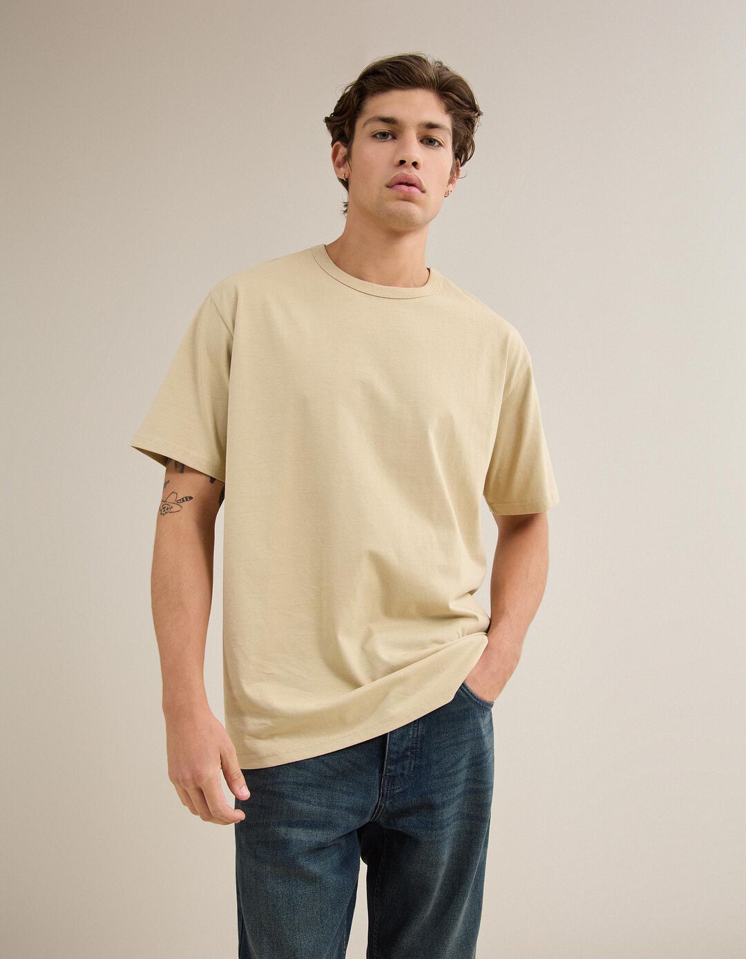 T-shirt Jersey, Homem, Amarelo Claro