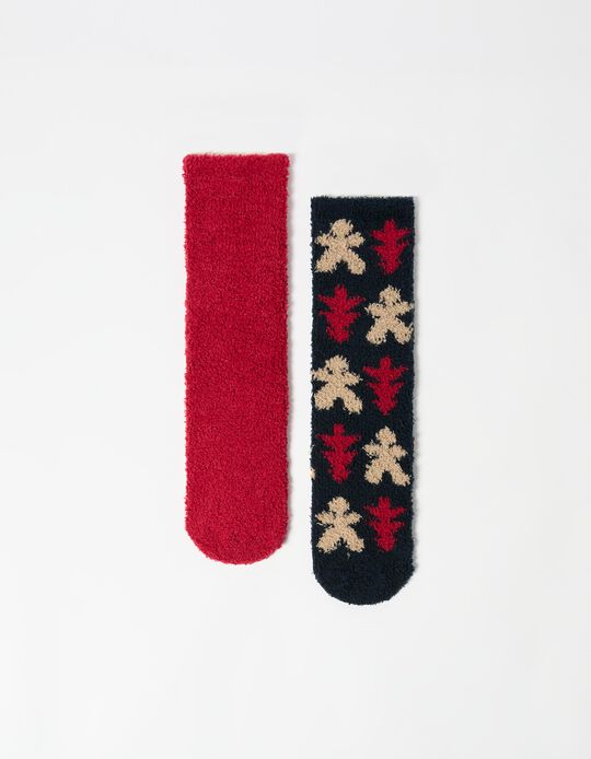 Comprar Online Pack 2 Pares de Meias Antiderrapantes Natal, Homem, Vermelho