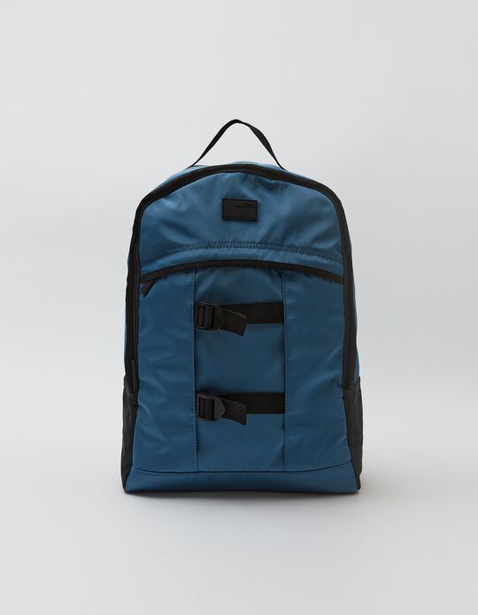 Nylon Backpack, Men, Blue