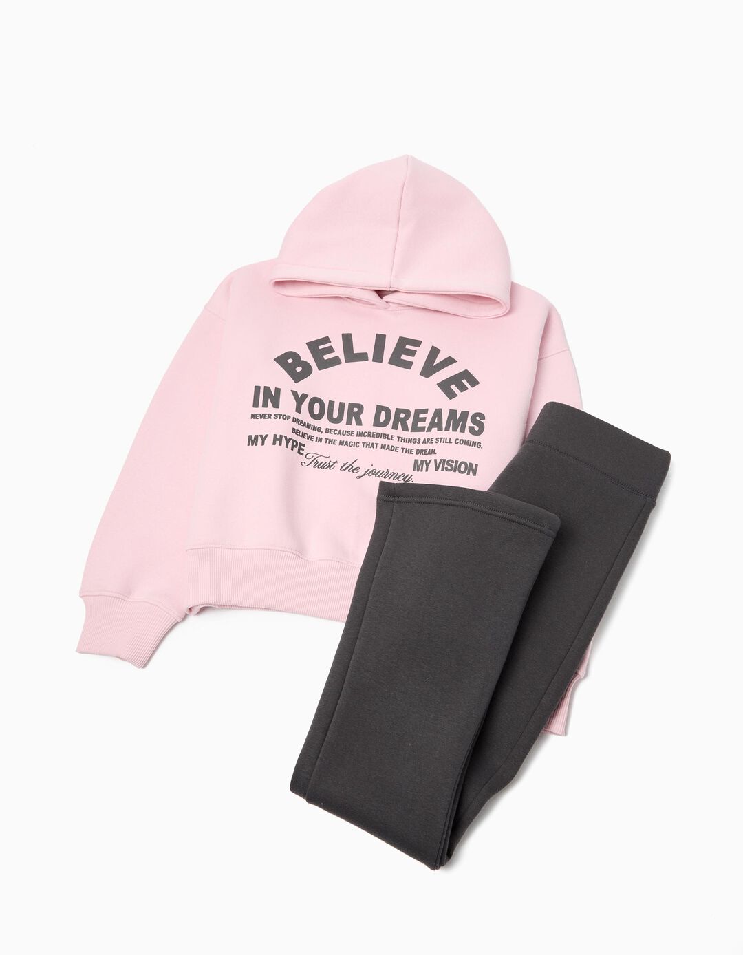 Conjunto de Jogging, Menina, Cinzento Escuro