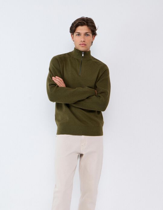 Comprar Online Sweatshirt De Malha, Homem, Verde Escuro
