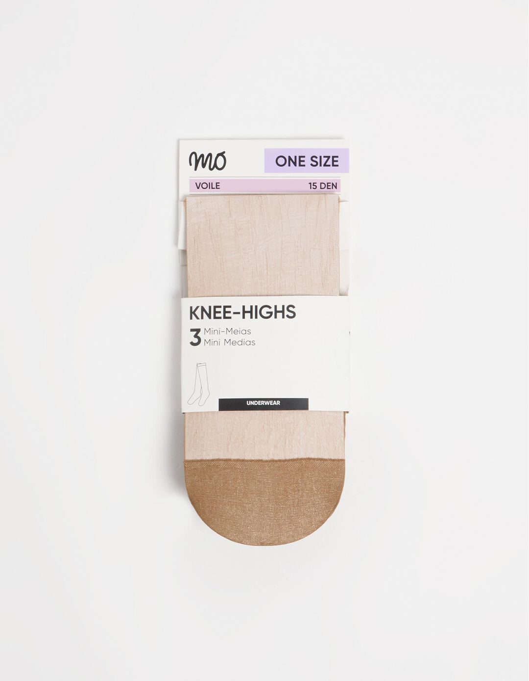 Pack 3 Pares de Mini-meias 15 DEN, Mulher, Castanho