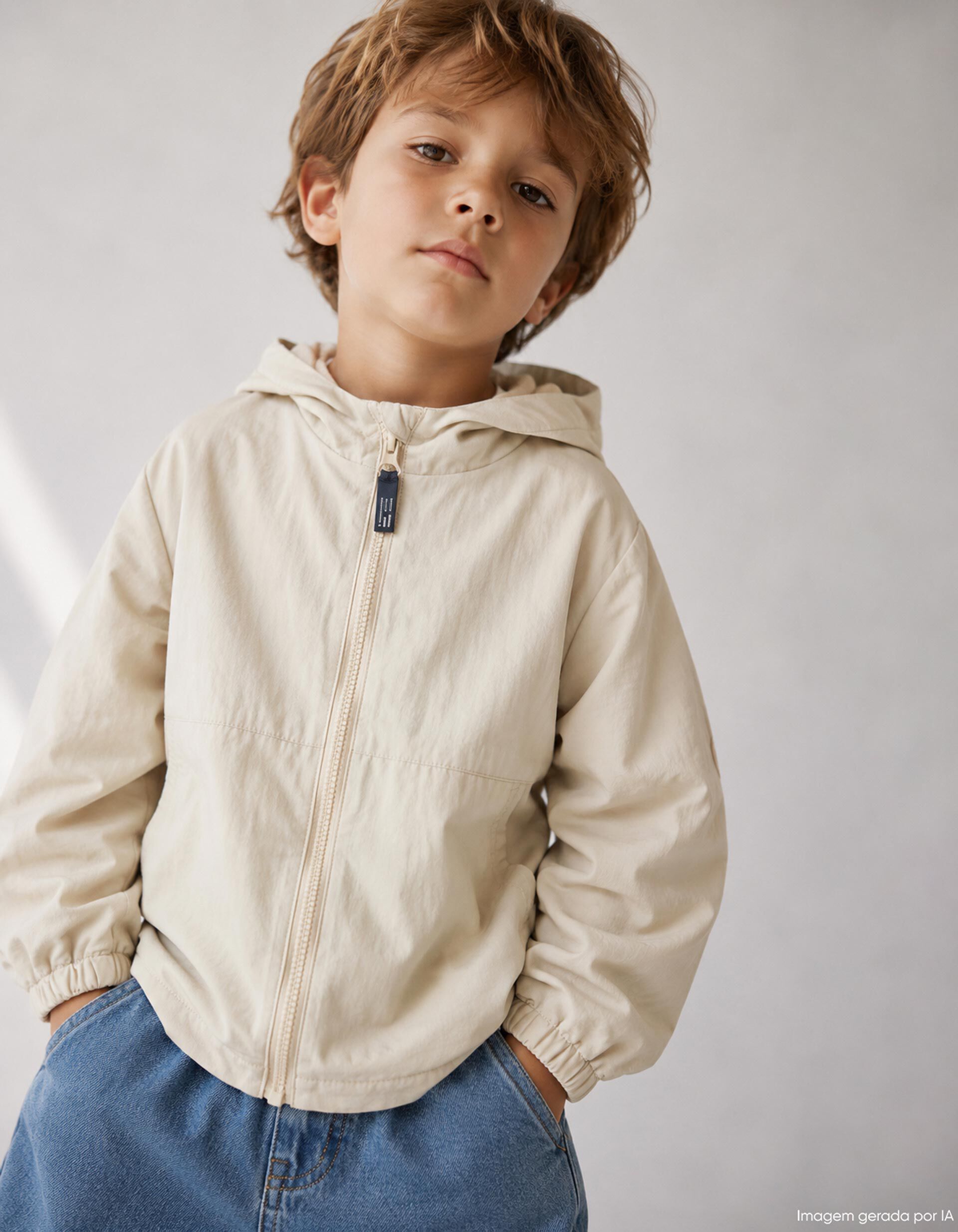 Comprar Online Parka Polar, Menino, Bege Claro