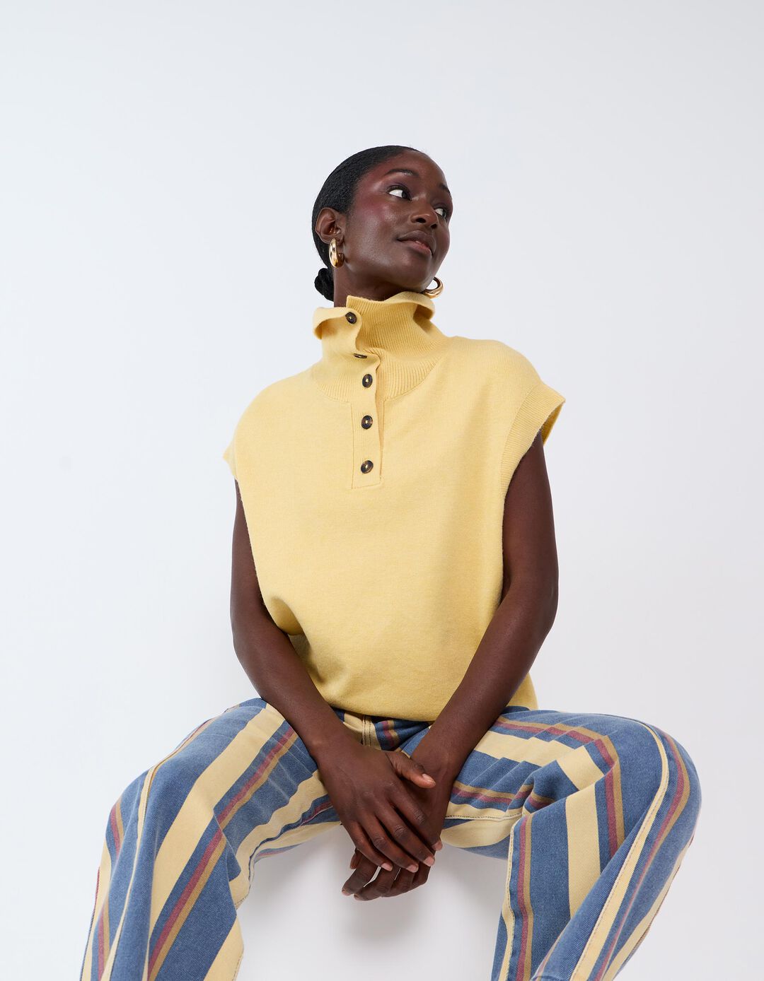 Polo De Malha, Mulher, Amarelo