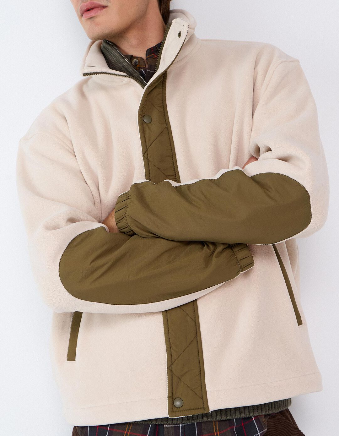 Casaco Polar, Homem, Bege Claro