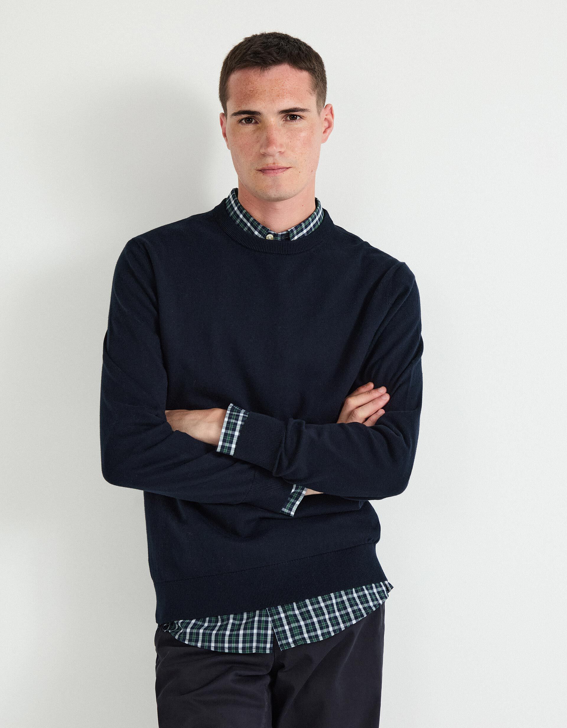 Comprar Online Camisola com Caxemira, Homem, Azul Escuro