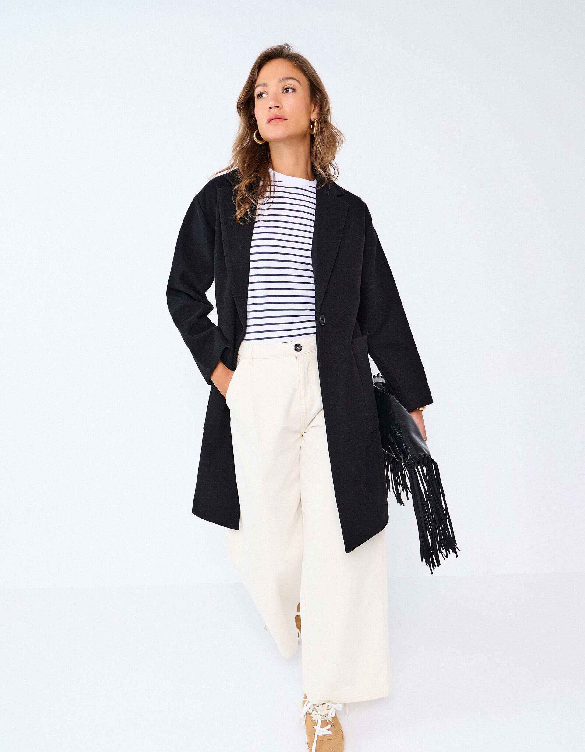 Comprar Online Casaco Comprido, Mulher, Preto