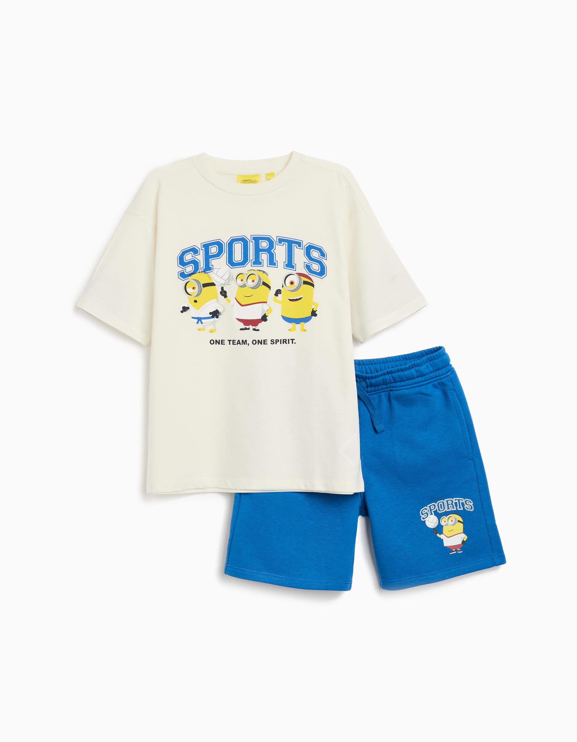 Comprar Online Conjunto T-shirt e Cal&ccedil;&otilde;es ''Minions', Menino, Azul Escuro