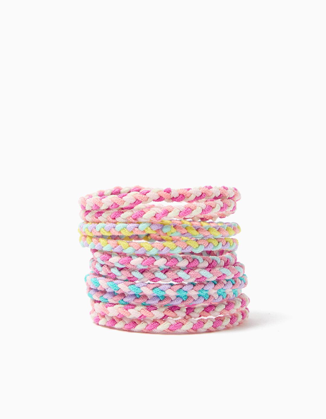 Pack 10 El&aacute;sticos de Cabelo, Menina, Multicor