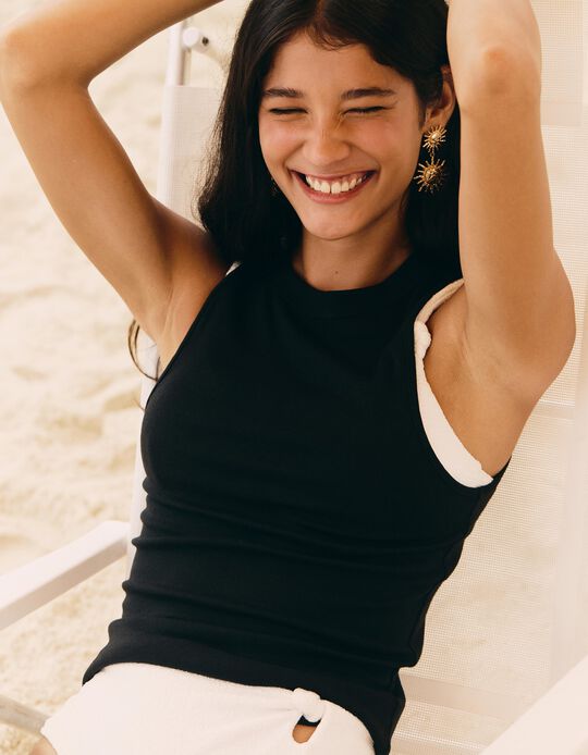 Comprar Online Tank Top com Modal, Mulher, Preto