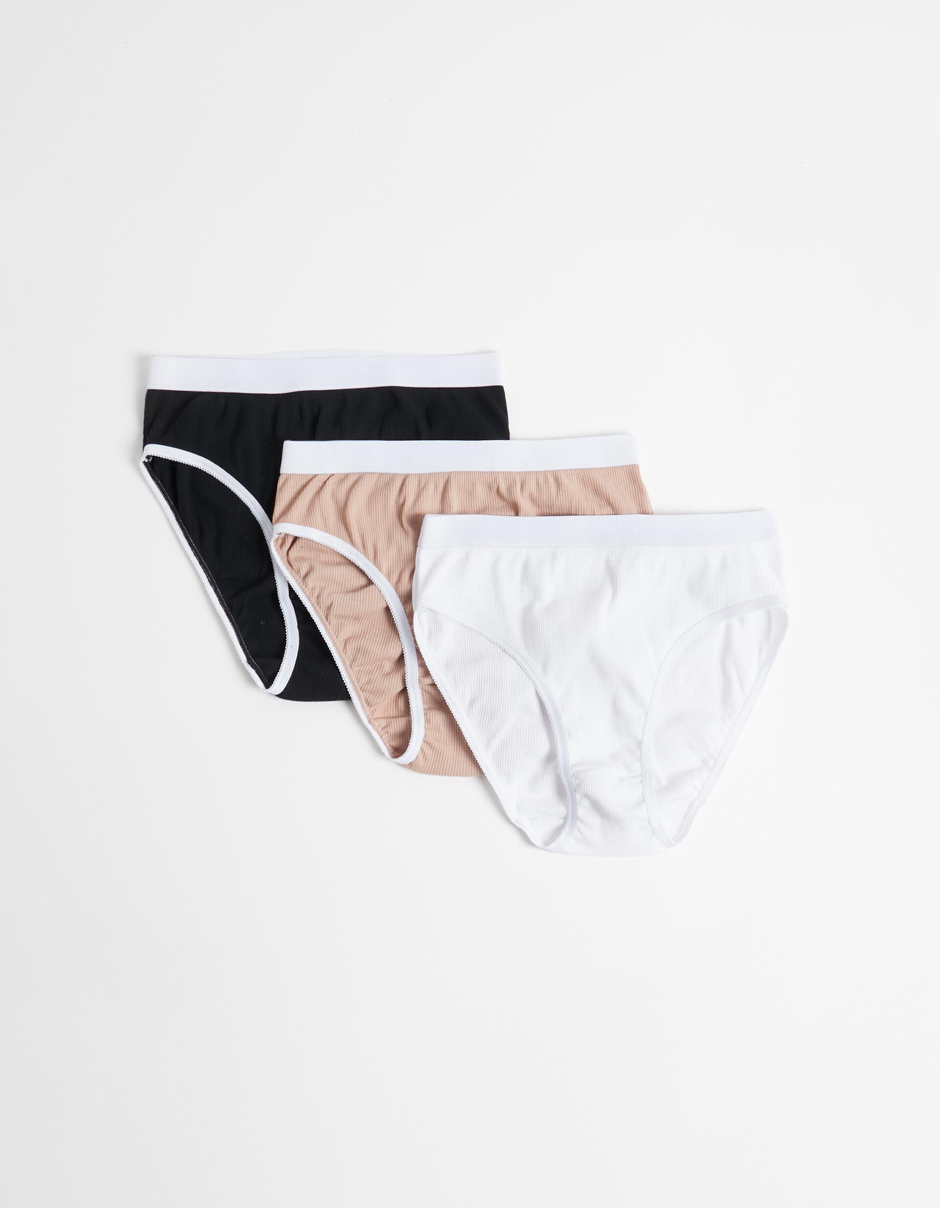 Comprar Online Pack 3 Cuecas Caneladas, Mulher, Multicor