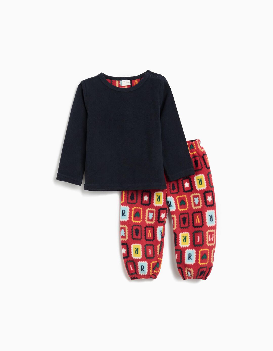 Pijama Polar de Natal, Menino, Azul Escuro