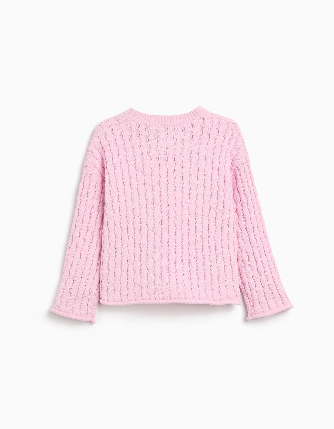 Camisola de Malha, Menina, Rosa Claro
