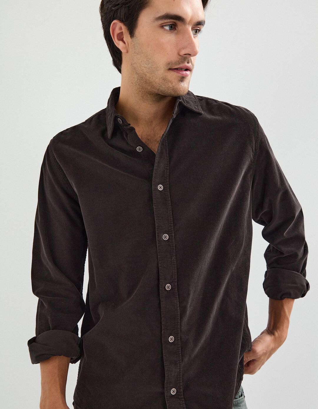 Camisa, Homem, Castanho