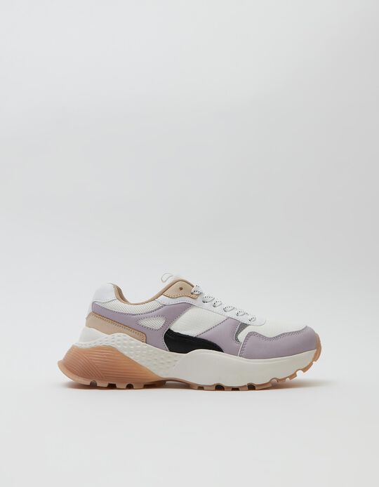 Chunky Trainers, White/Lilac