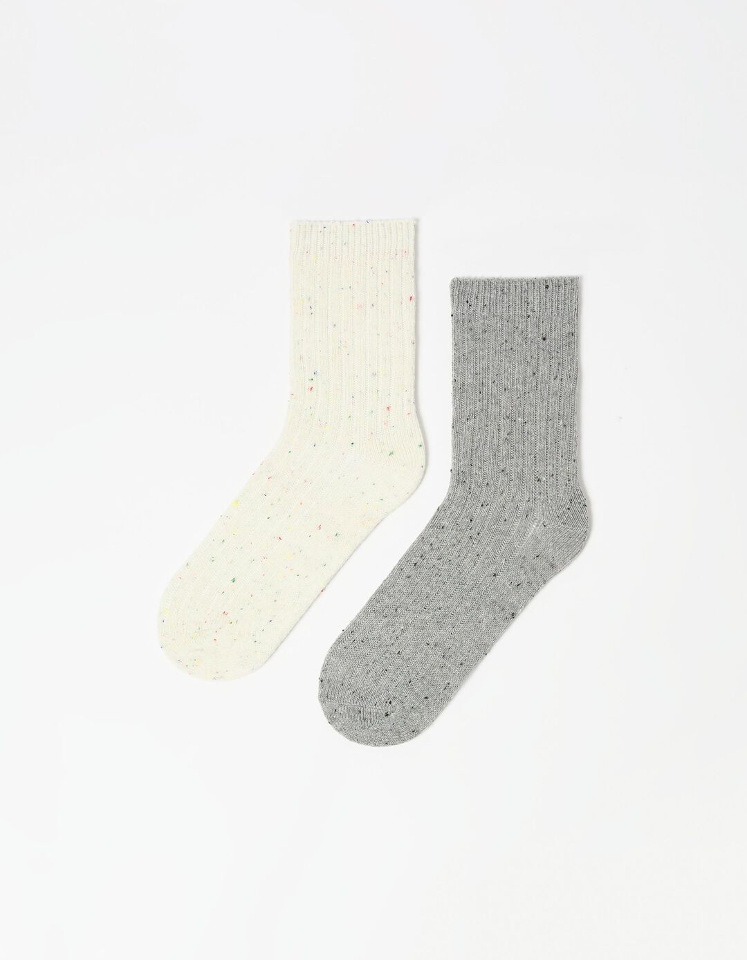 Pack 2 Pares de Meias, Mulher, Cinzento Claro 