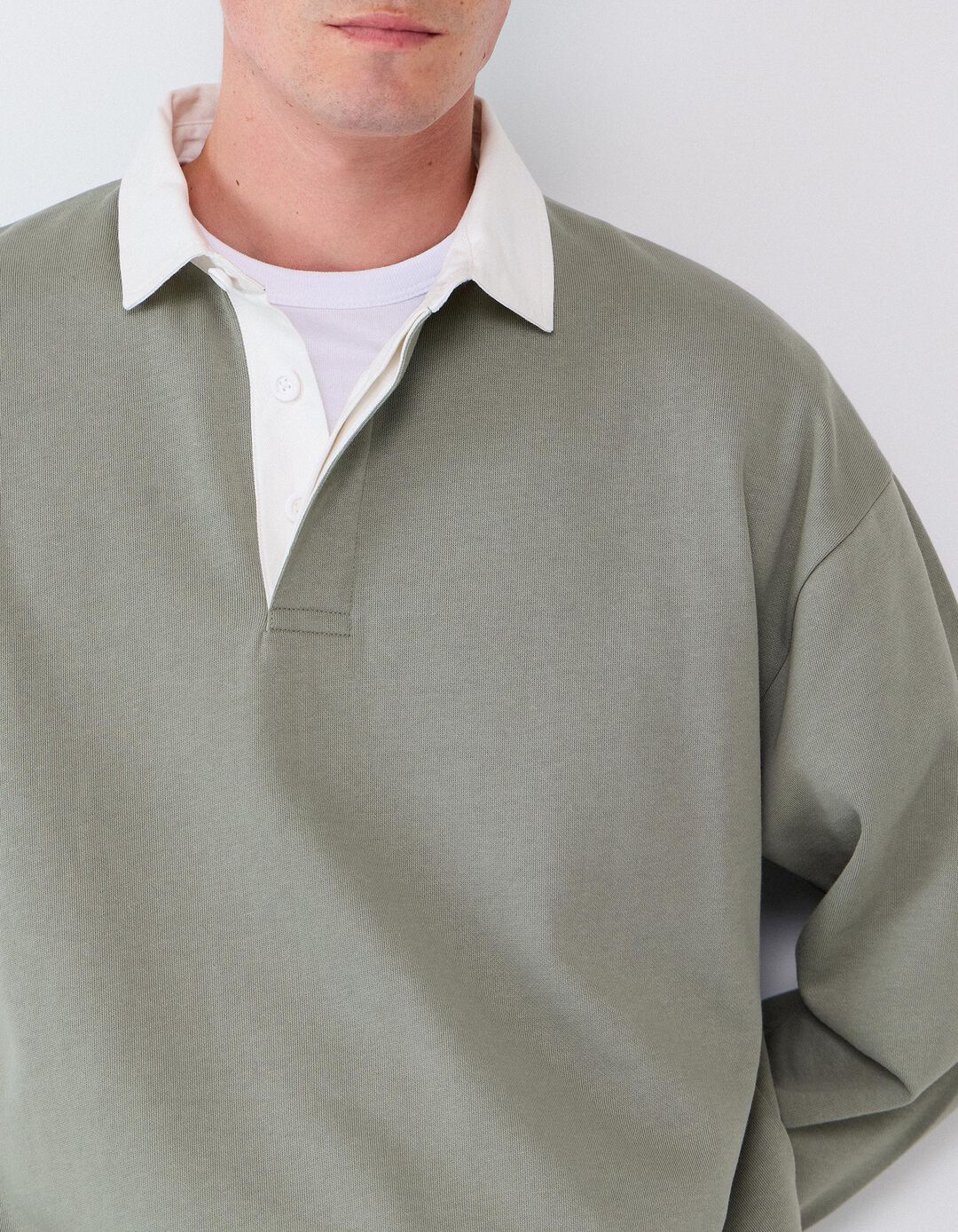 Camisola Com Gola Polo, Homem, Verde