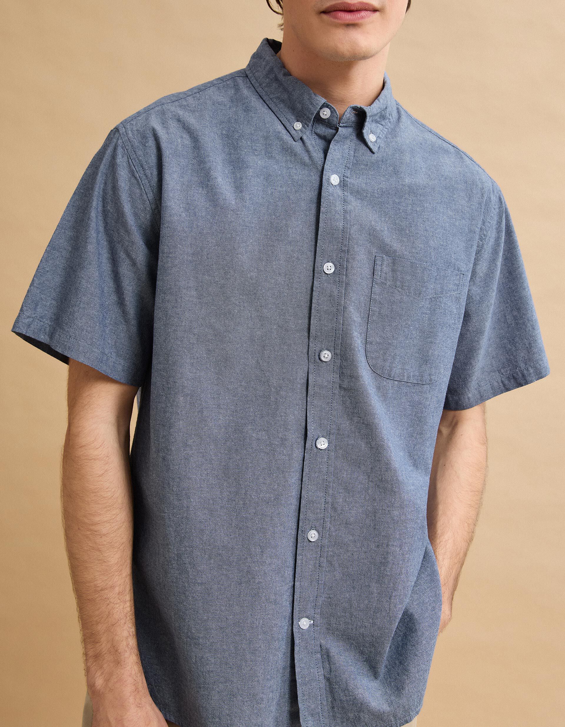 Comprar Online Camisa Manga Curta, Homem, Azul