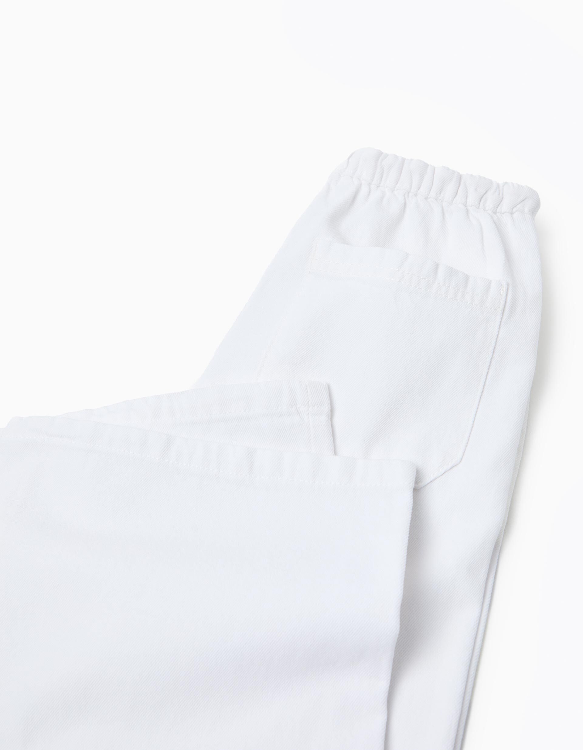 Comprar Online Cal&ccedil;as de Ganga 'Wide Leg', Menina, Branco