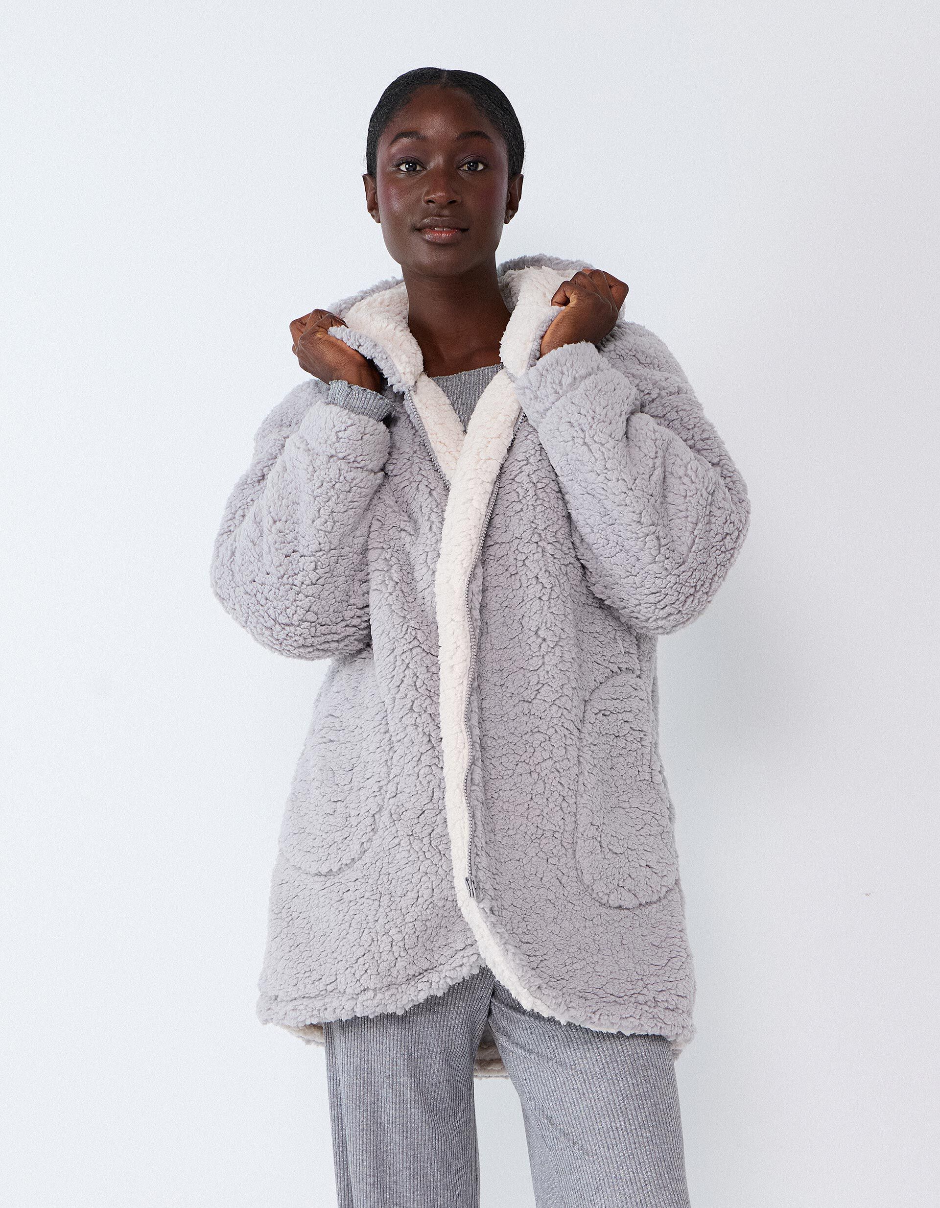 Comprar Online Robe Sherpa, Mulher, Cinzento