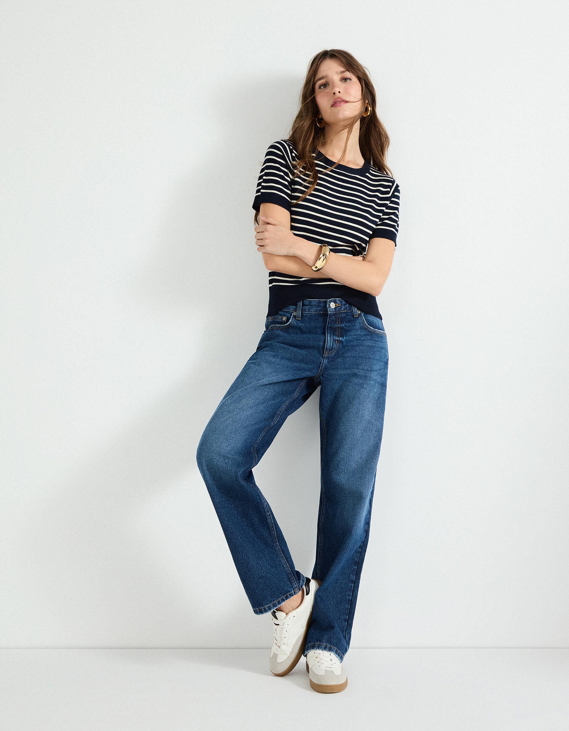 Comprar Online Cal&ccedil;as de Ganga 'Straight Fit', Mulher, Azul Escuro