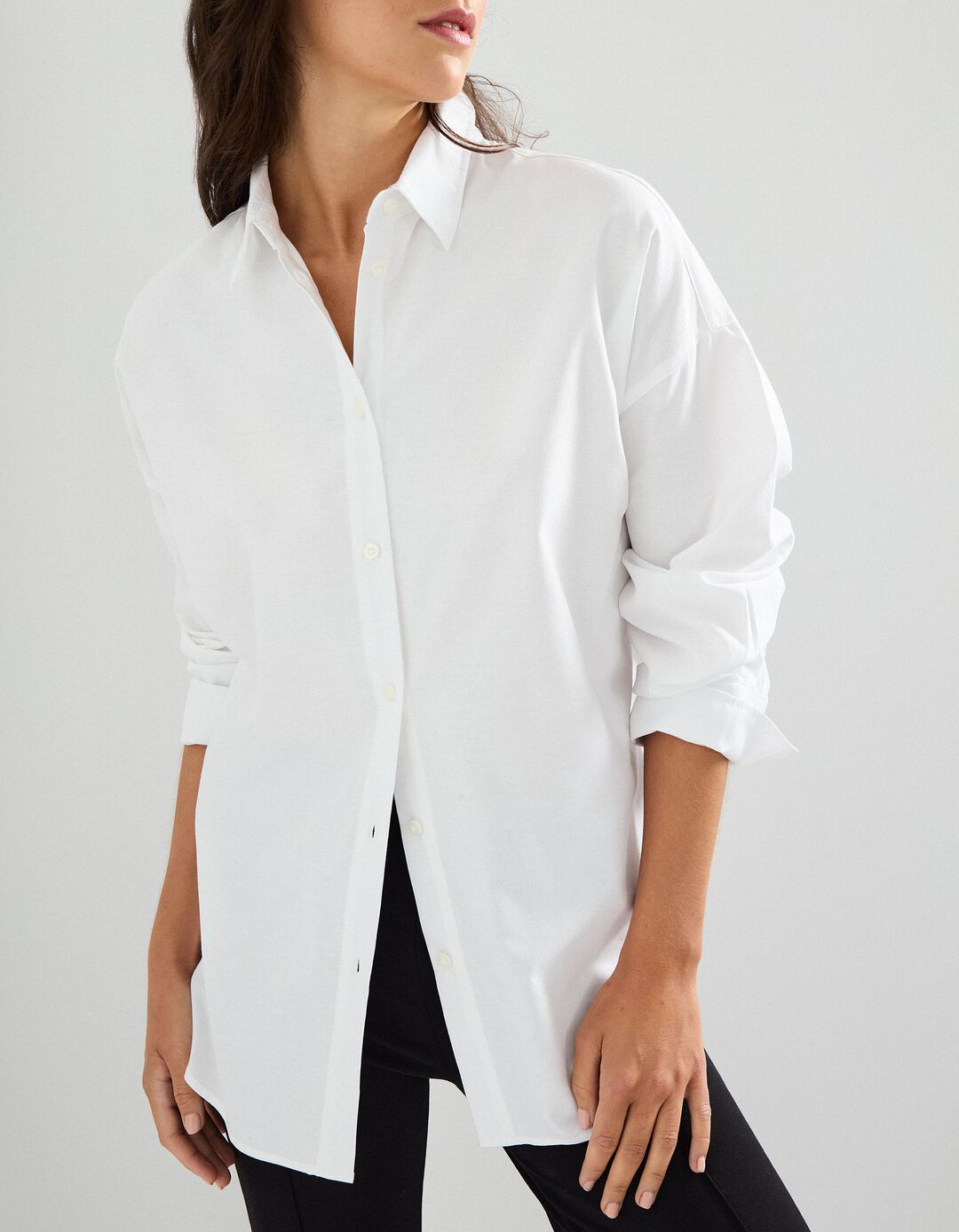 Camisa Oxford, Mulher, Branco