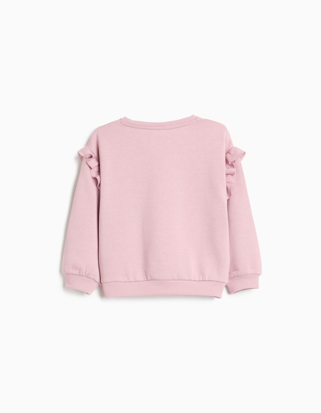Sweatshirt Com Bordado, Menina, Rosa Claro