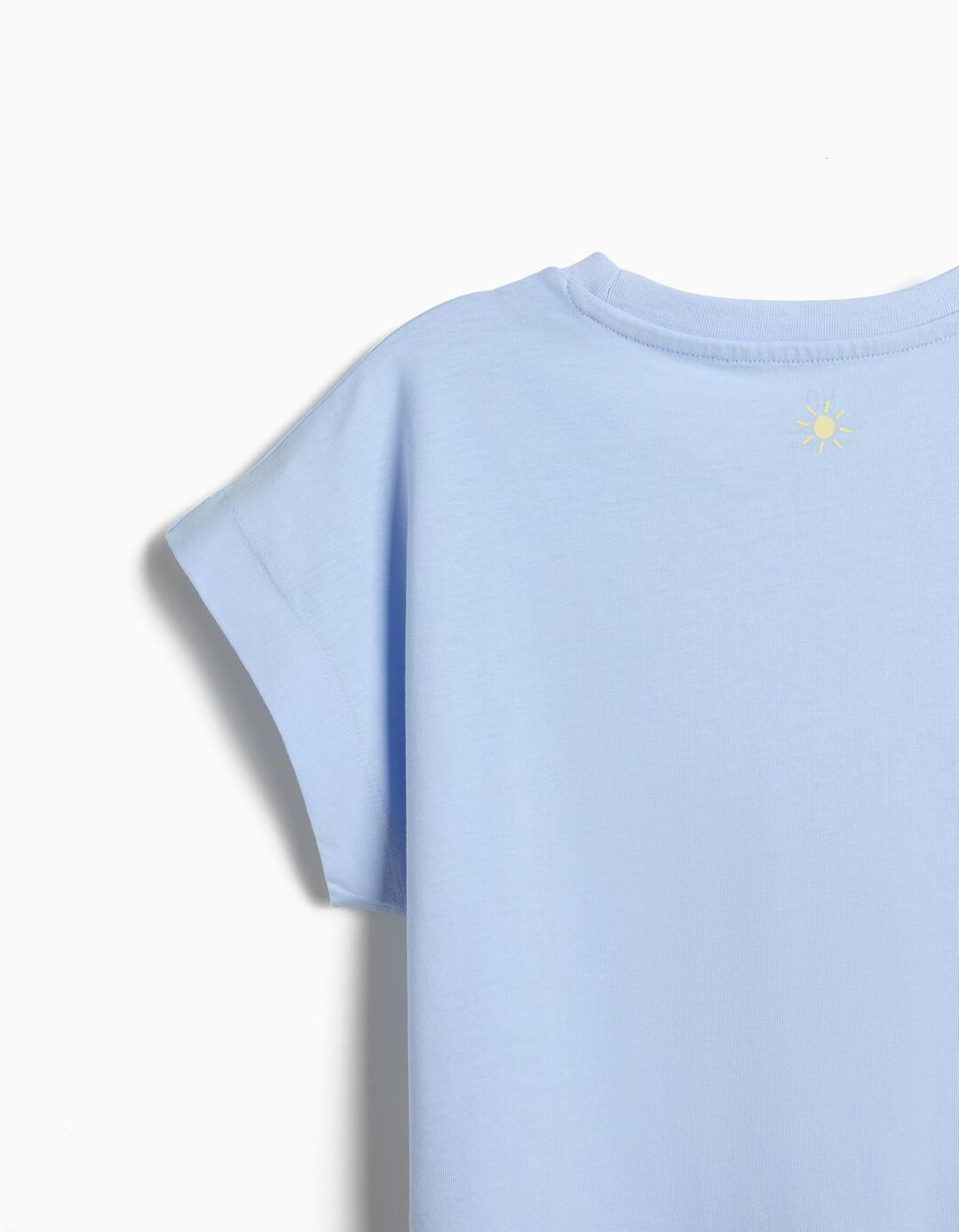 T-shirt Estampada, Menina, Azul Claro