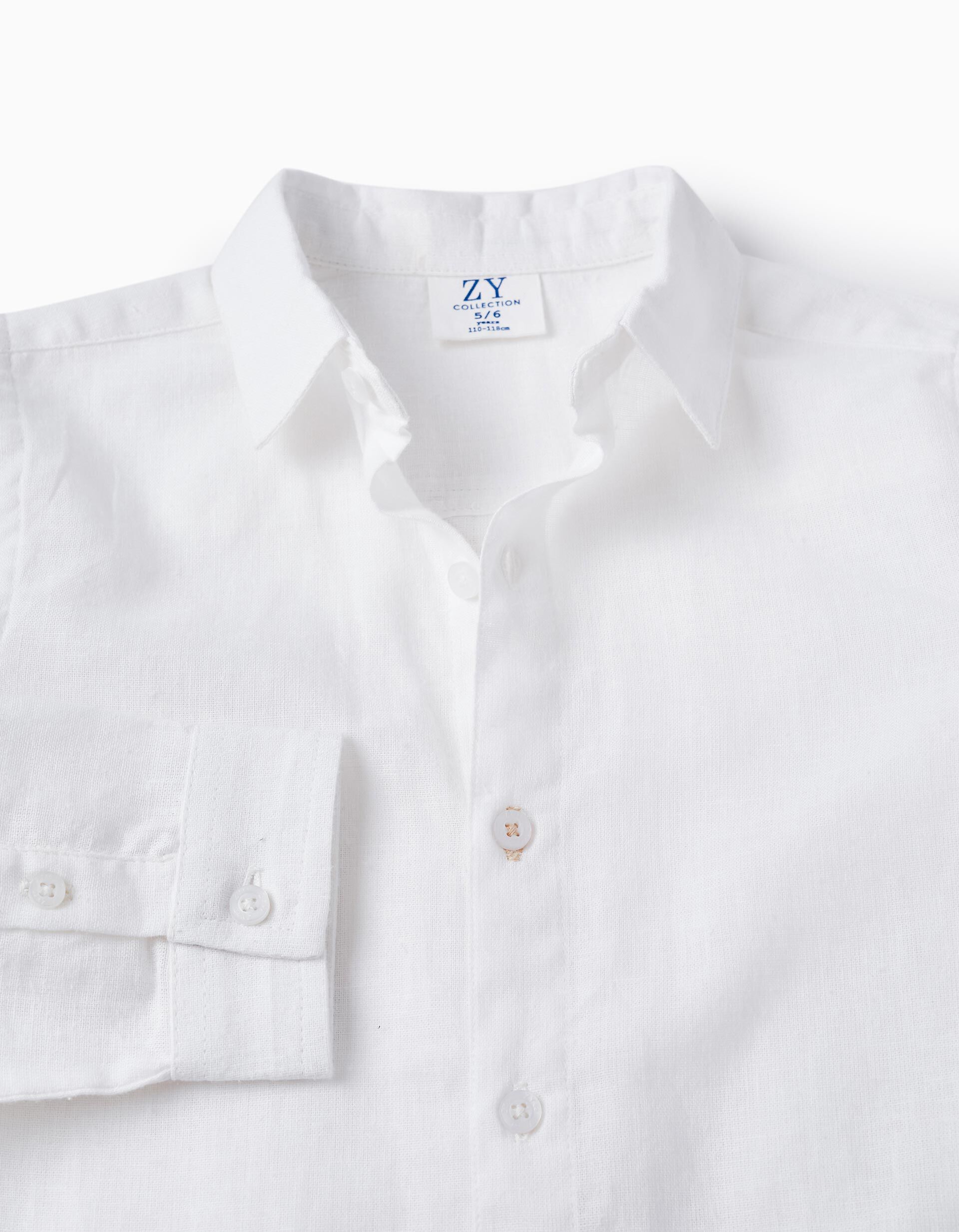 Comprar Online Camisa de Manga Comprida Cl&aacute;ssica para Menino, Branco