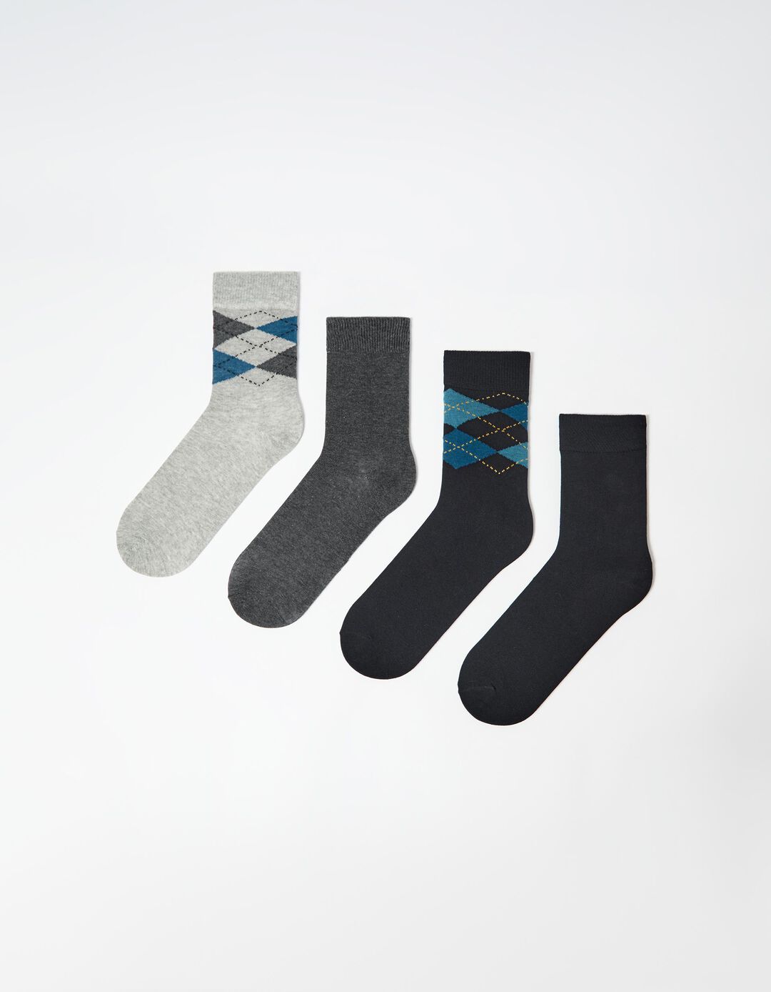 Pack 4 Pares de Meias, Homem, Azul Escuro 