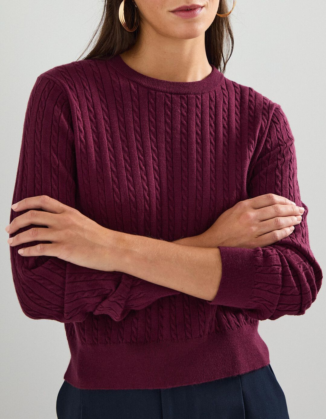 Camisola de Malha, Mulher, Roxo