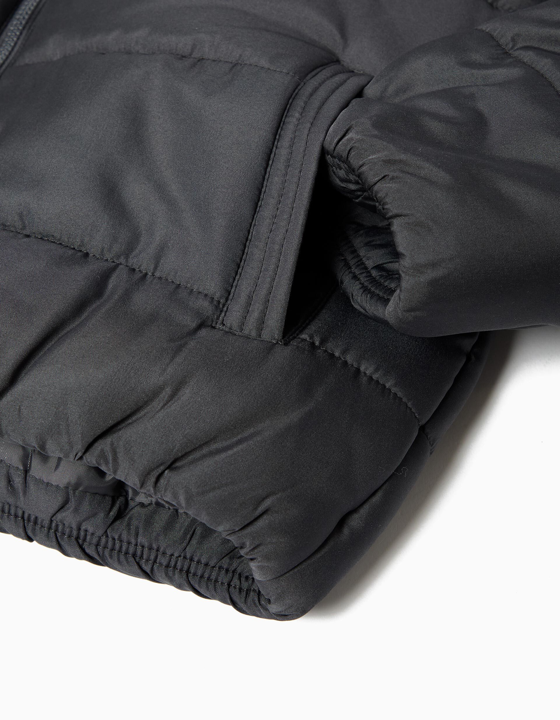 Comprar Online Casaco Acolchoado com Capuz, Menino, Cinzento Escuro