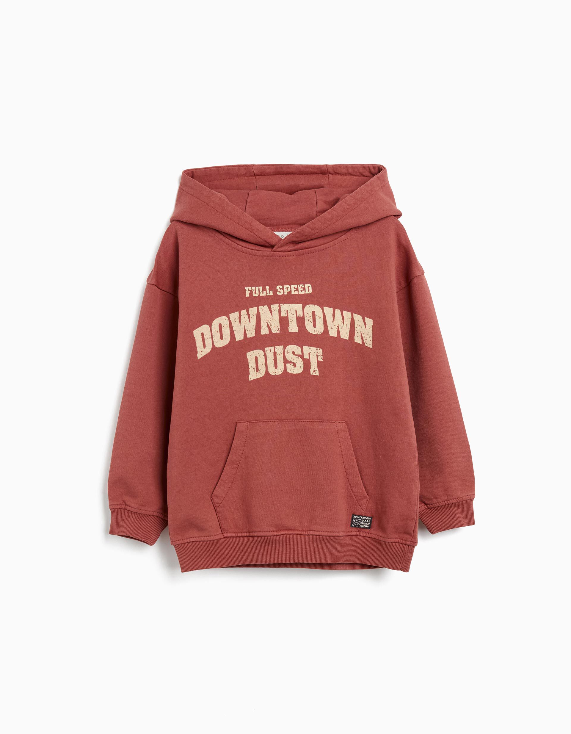 Comprar Online Sweatshirt de Felpa Capuz, Menino, Laranja Escuro